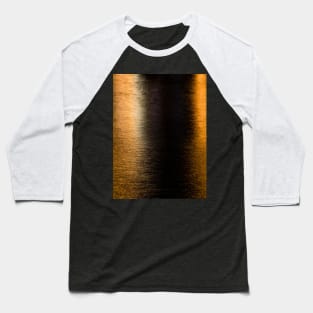 Abstract lights sea shiny bronze black reflection Photo of glistening shiny water Baseball T-Shirt